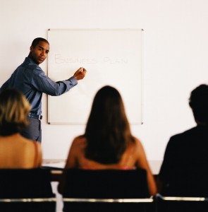 Businessman Conducting a Presentation