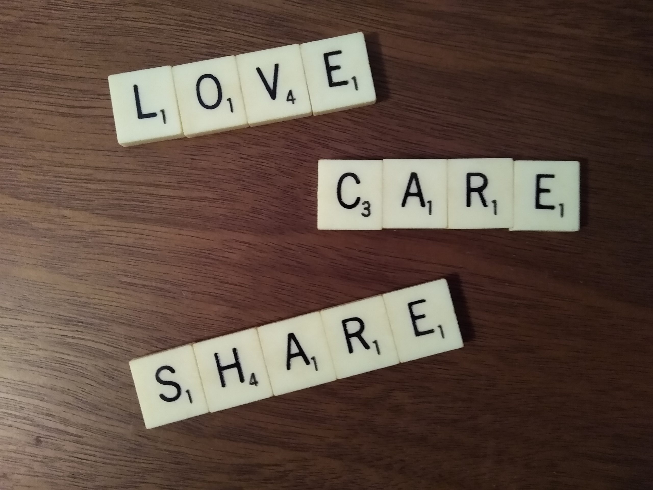 love, care, share