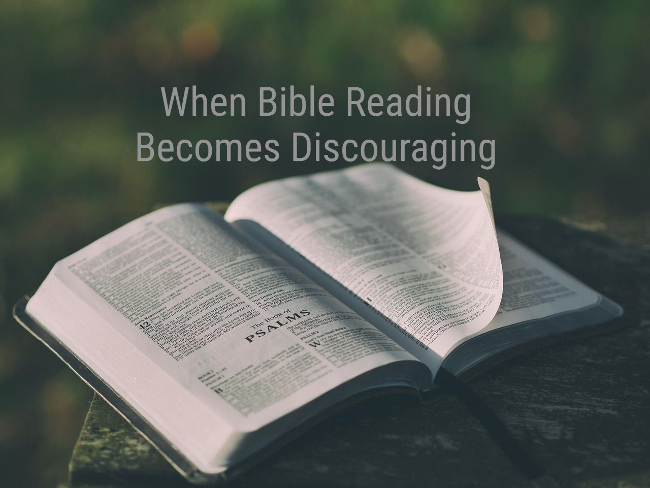 When Bible Reading Becomes Discouraging